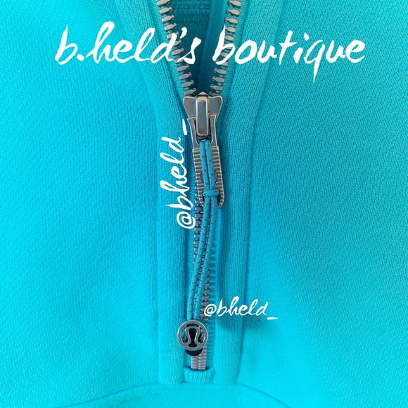 lululemon Scuba Oversized Half-Zip Hoodie Electric Turquoise Size XS/S New NWT - Picture 8 of 15